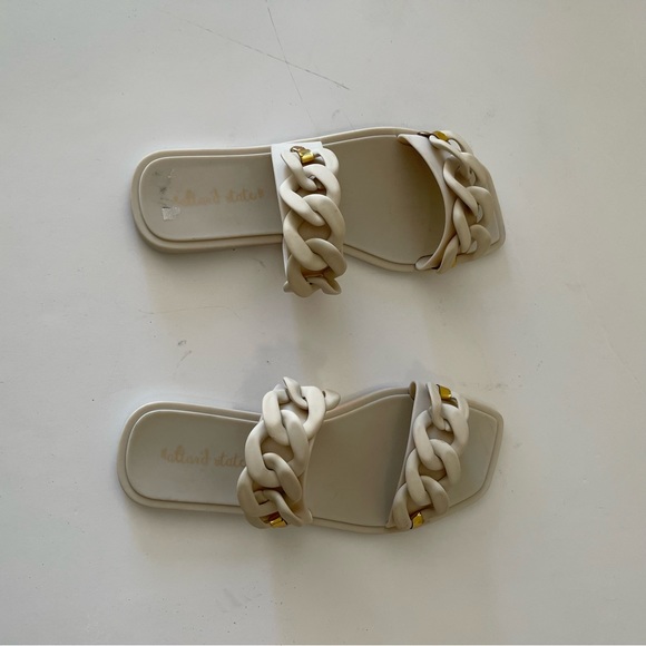 Beige Braided Design Jelly Open-toe Sandals - Picture 3 of 5
